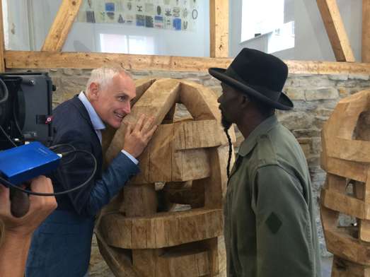 Arthur Japin op reis voor film rondom Afrika-tentoonstelling De Nieuwe Kerk Amsterdam