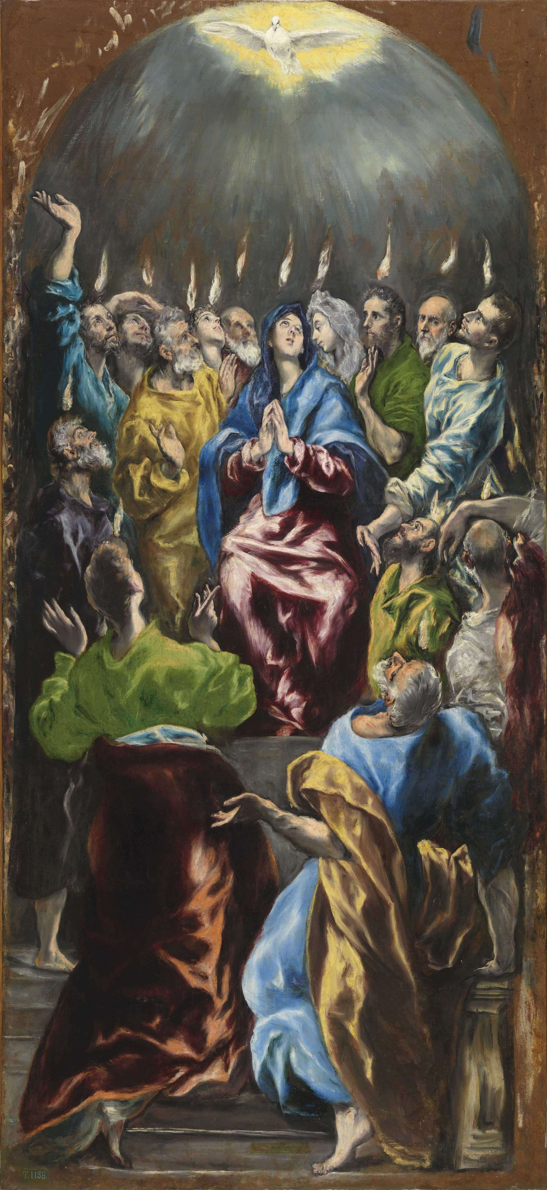 El Greco (1541–1614), Pentecostés, ca. 1600 Olieverf op doek, 275 x 127 cm © Photographic Archive. Museo Nacional del Prado. Madrid 