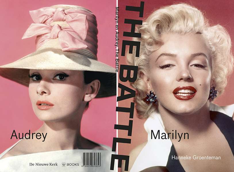 Creditline afbeelding omslag Marilyn en Audrey. The Battle Afbeeldingen omslag: Voorzijde Marilyn Monroe, ca. 1953, foto Michael Ochs Archives/Getty Images. Achterzijde Audrey Hepburn, 1957, foto Donaldson Collection / Michael Ochs Archives / Getty Images